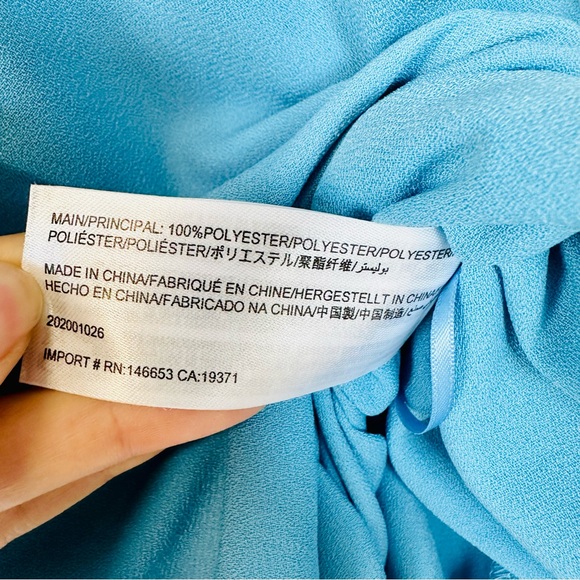 Finders Keepers Calypso Midi Dress Blue Xxs NWT - Picture 9 of 9